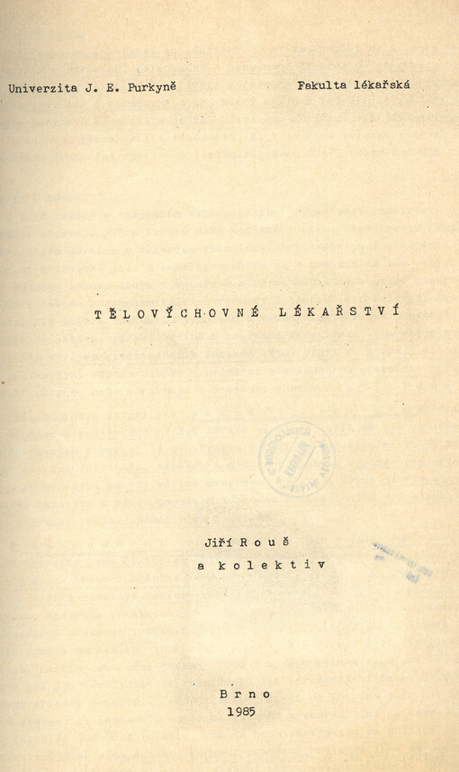 Tělovýchovné lékařství