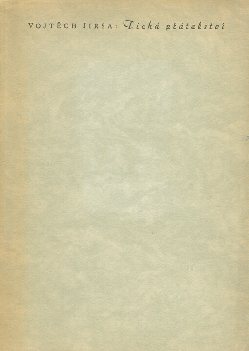 Tichá přátelství