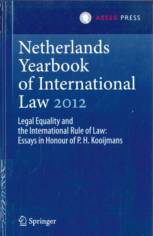 Legal equality and the international rule of law: essays in honour of P.H. Kooijmans