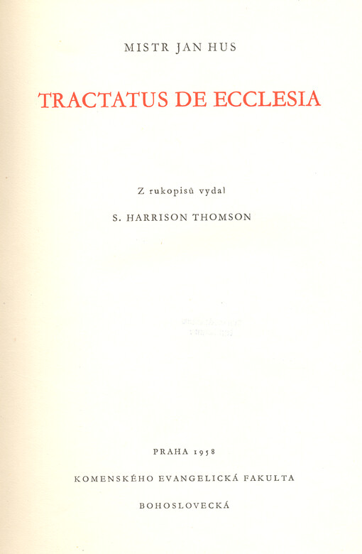 Tractatus De ecclesia