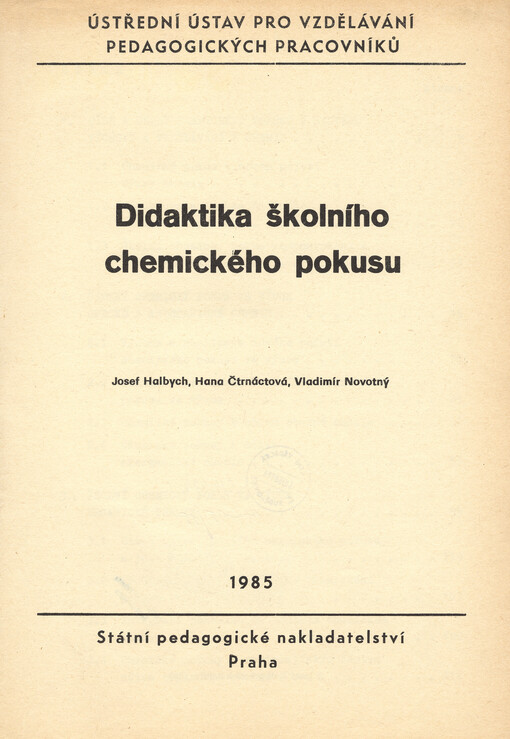 Didaktika školního chemického pokusu