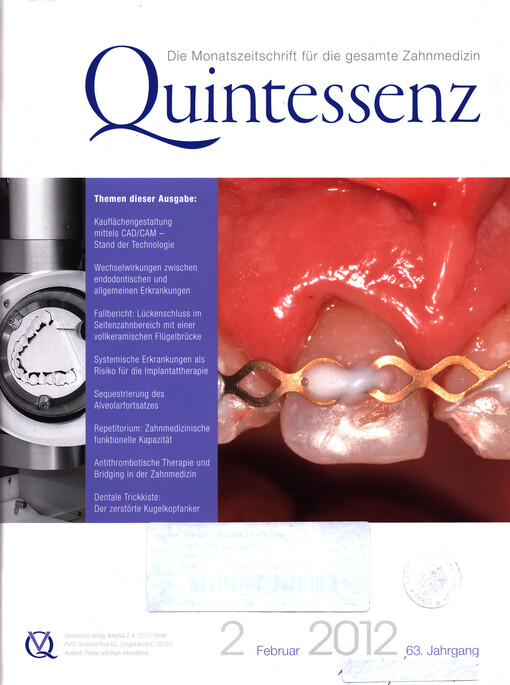 Die Quintessenz : die Monatszeitschrift für den praktizierenden Zahnarzt