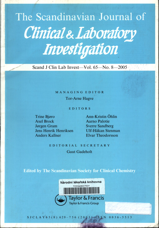 Scandinavian journal of clinical & laboratory investigation