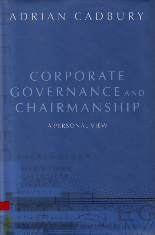 Corporate governance and chairmanship :a personal view