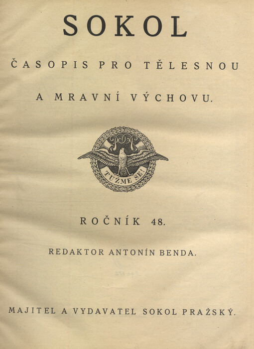 Sokol : časopis zájmům tělocvičným věnovaný