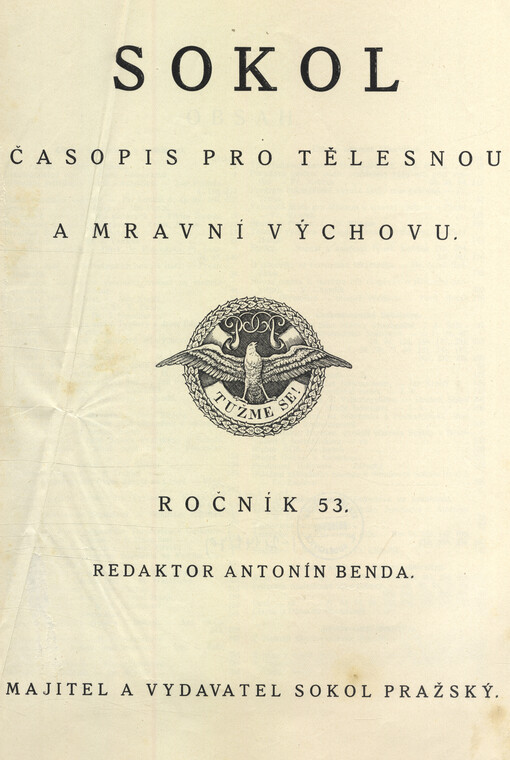 Sokol : časopis zájmům tělocvičným věnovaný