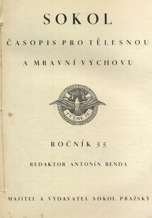 Sokol : časopis zájmům tělocvičným věnovaný