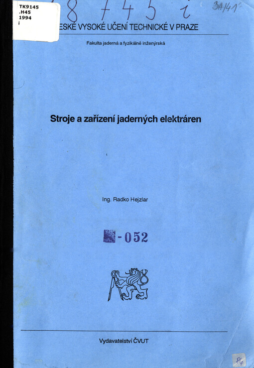 
  Stroje a zařízení jederných elektráren
  