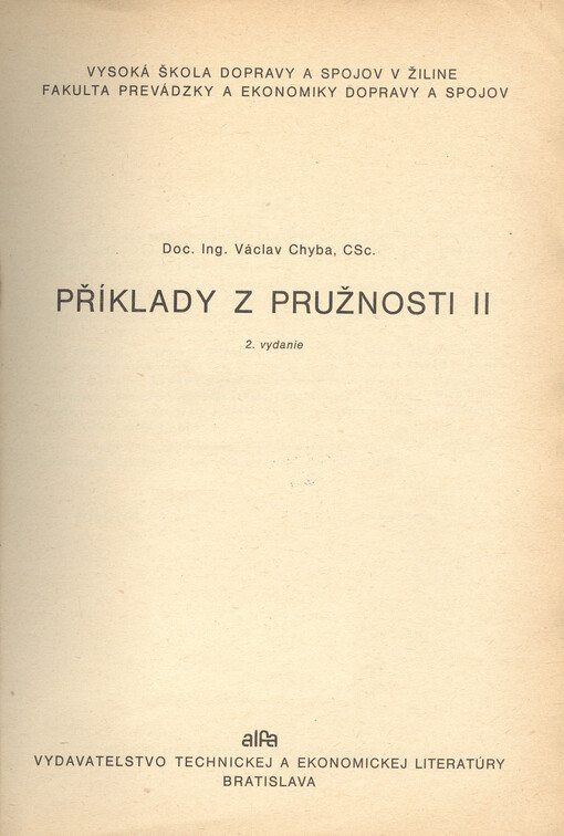 Příklady z pružnosti II