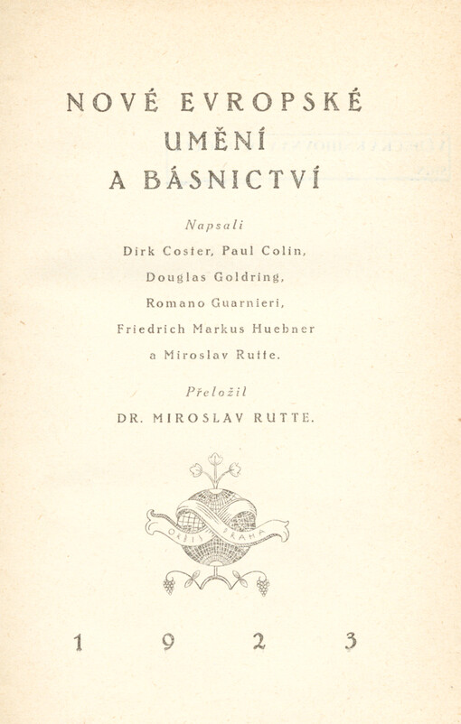 Nové evropské umění a básnictví