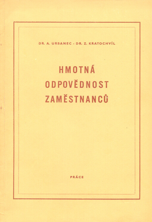 Hmotná odpovědnost zaměstnanců :Určeno funkcionářům ROH i pracovníkům vedení podniků