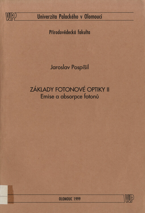 Základy fotonové optiky II : emise a absorpce fotonů