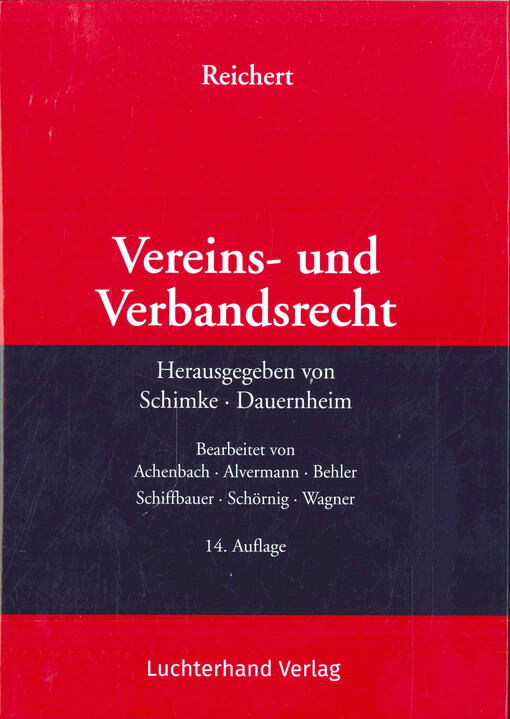 Handbuch Vereins- und Verbandsrecht