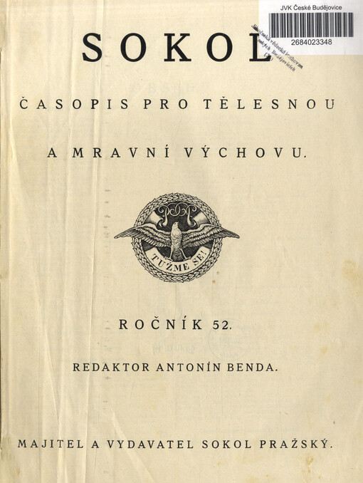 Sokol : časopis zájmům tělocvičným věnovaný