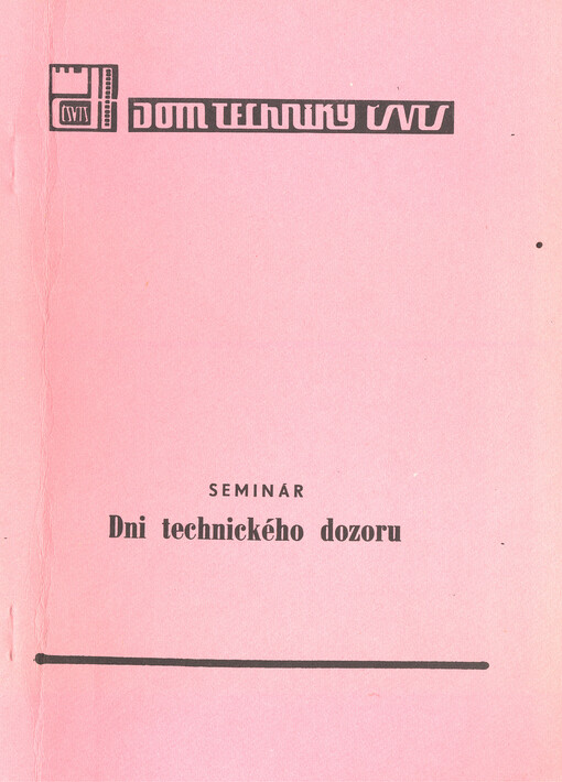 Seminár Dni technického dozoru