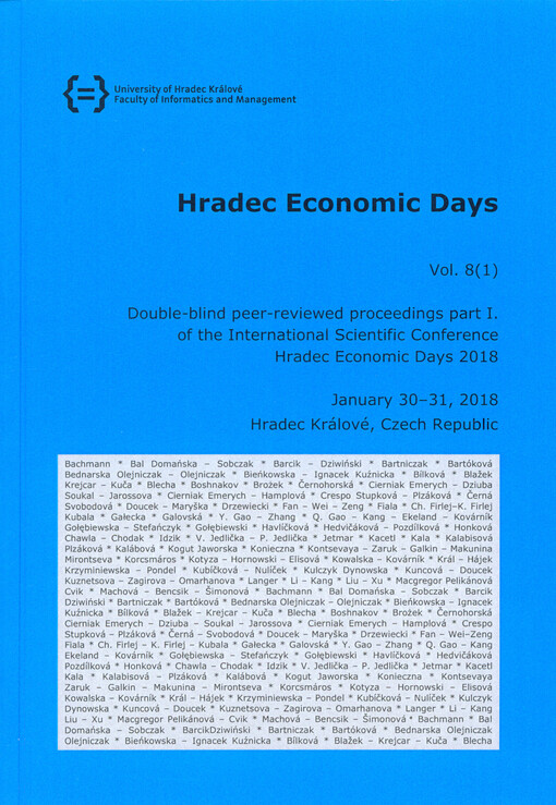 Hradec Economic Days ... : the international conference : economic development and management of regions Hradec Králové ... : peer-reviewed conference proceedings