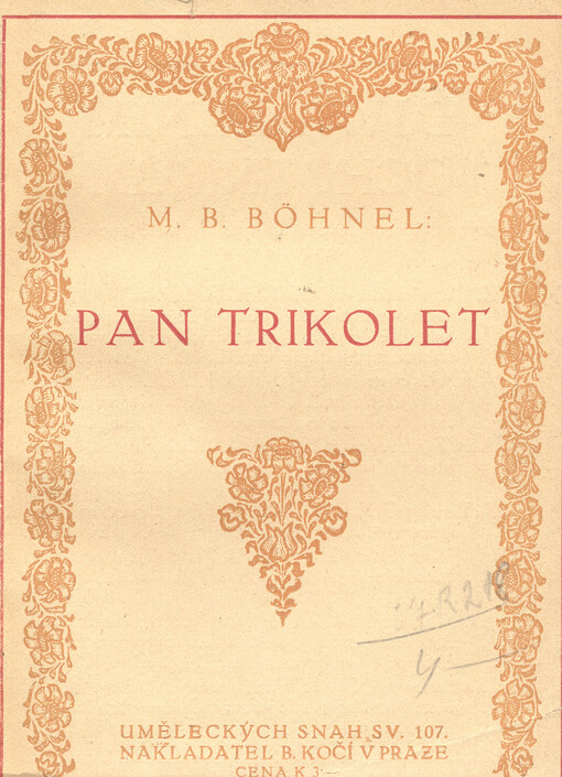 Pan Trikolet :komedie o čtyřech jednáních