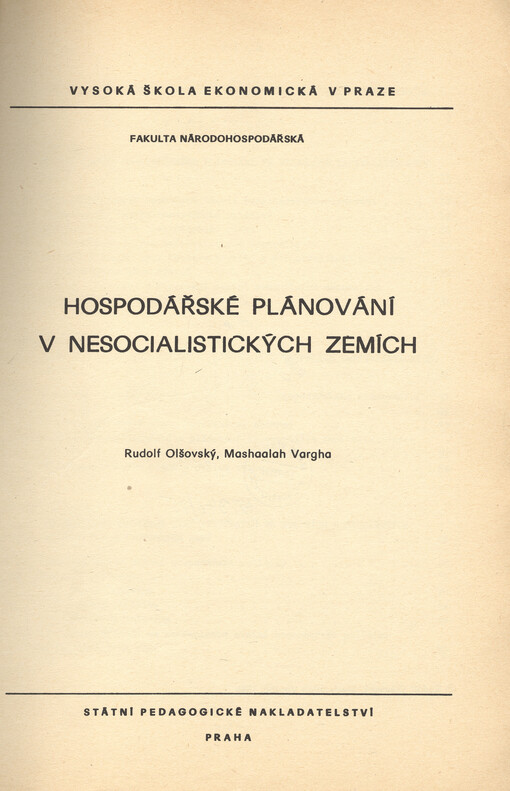 Hospodářské plánování v nesocialistických zemích