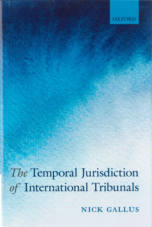 The temporal jurisdiction of international tribunals