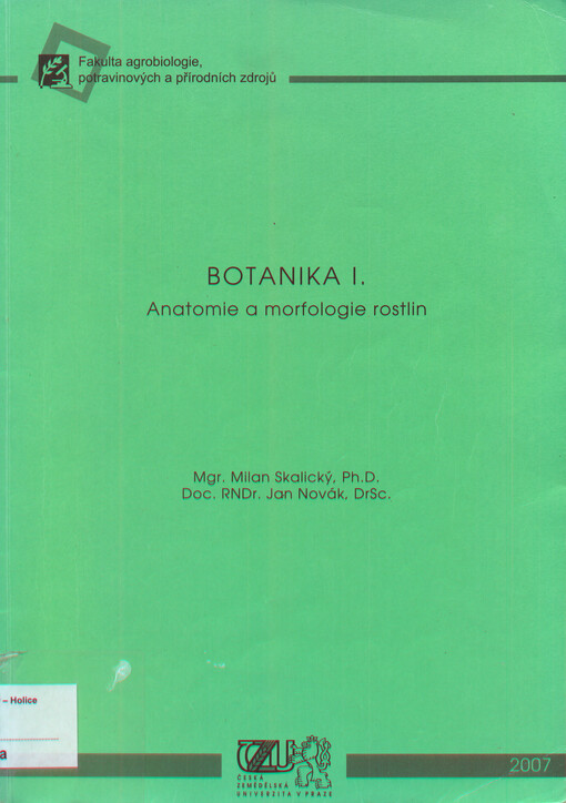 Botanika I. : anatomie a morfologie rostlin
