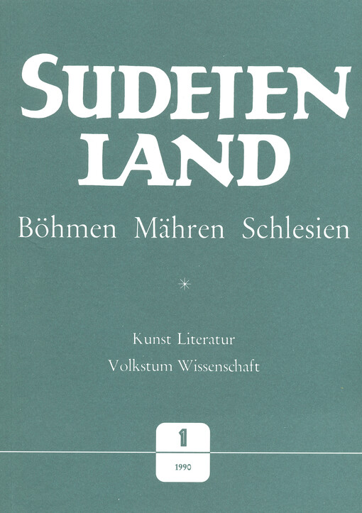 Sudetenland Böhmen, Mähren, Schlesien : Vierteljahresschrift für Kunst, Literatur, Wissenschaft und Volkskultur. Heft 3
