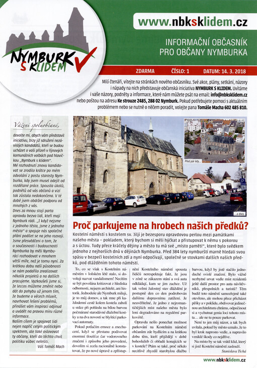 Nymburk s klidem : informační občasník pro občany Nymburka