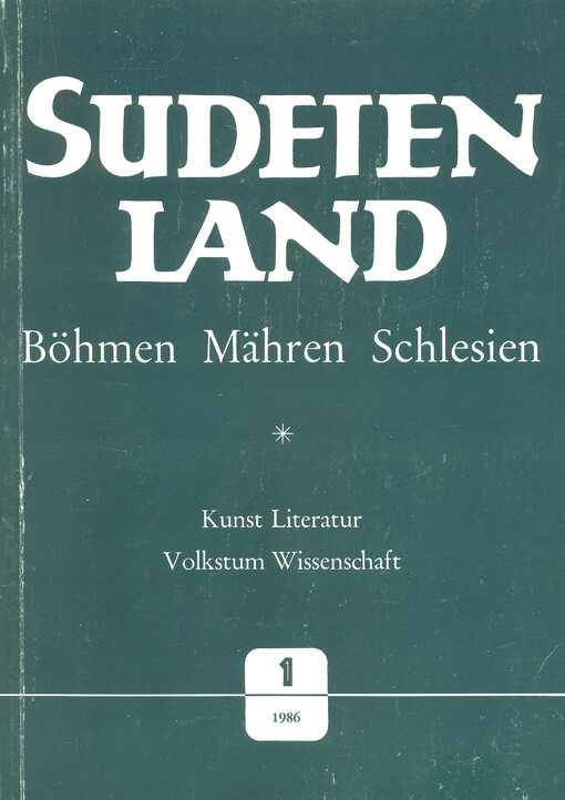 Sudetenland Böhmen, Mähren, Schlesien : Vierteljahresschrift für Kunst, Literatur, Wissenschaft und Volkskultur. Heft 3