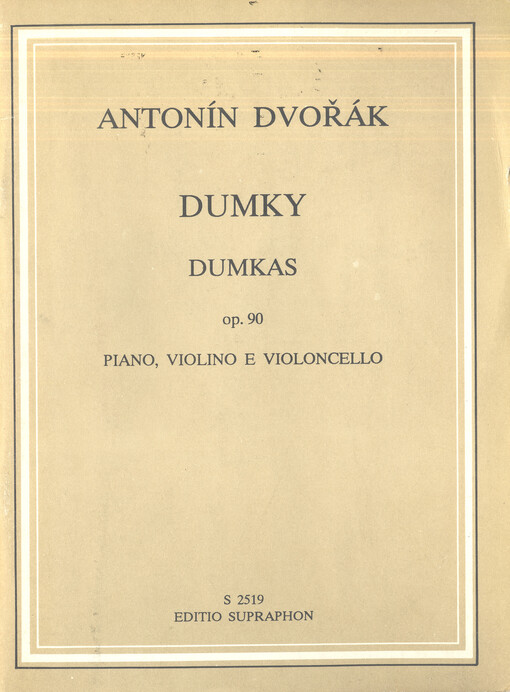 Dumkyklavír, housle a violoncello = Dumkas : piano, violono e violoncello : op. 90