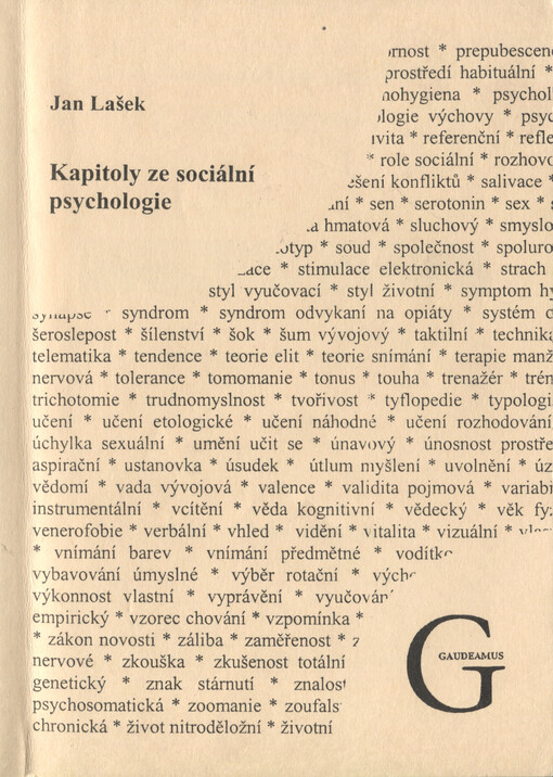 Kapitoly ze sociální psychologie I. :pracovní texty pro studenty Doplňkového pedagogického studia č. 3