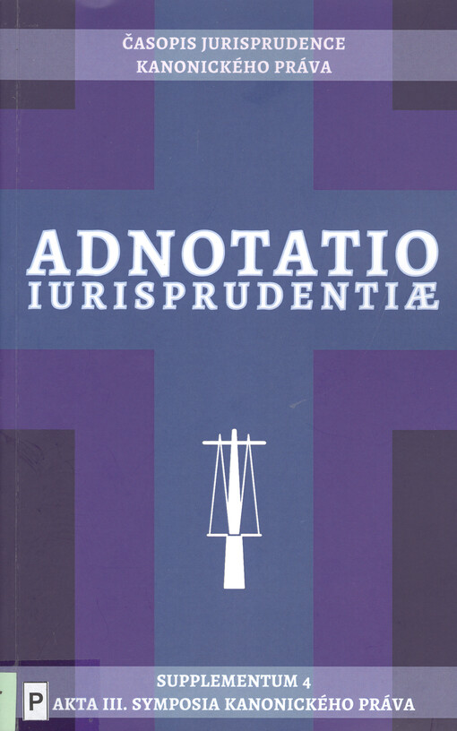Adnotatio iurisprudentiae : časopis jurisprudence kanonického práva