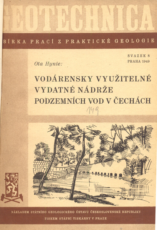 Vodárensky využitelné vydatné nádrže podzemních vod v Čechách = Rezervuary podzemnych vod Čechii = Abundant groundwater basins utilisable for water works in Bohemia