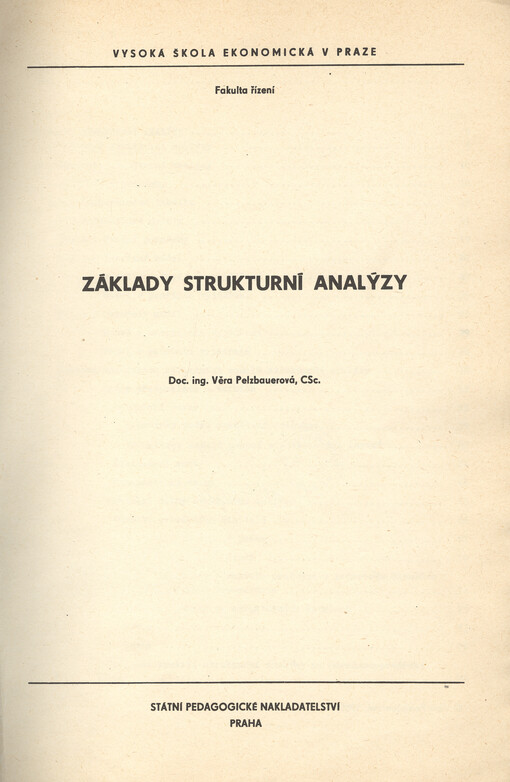 Základy strukturní analýzy