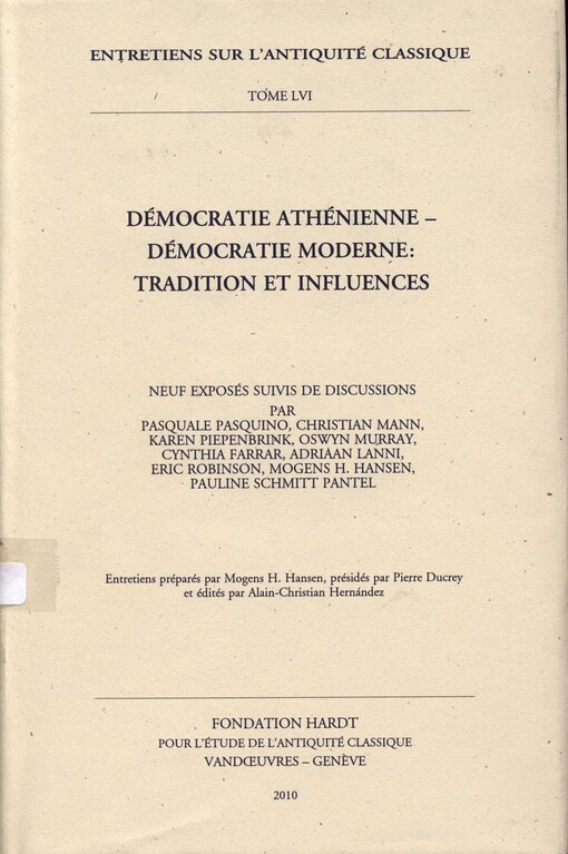 Democratie athenienne - democratie moderne