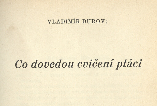Co dovedou cvičení ptáci