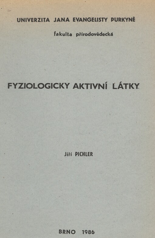 Fyziologicky aktivní látky