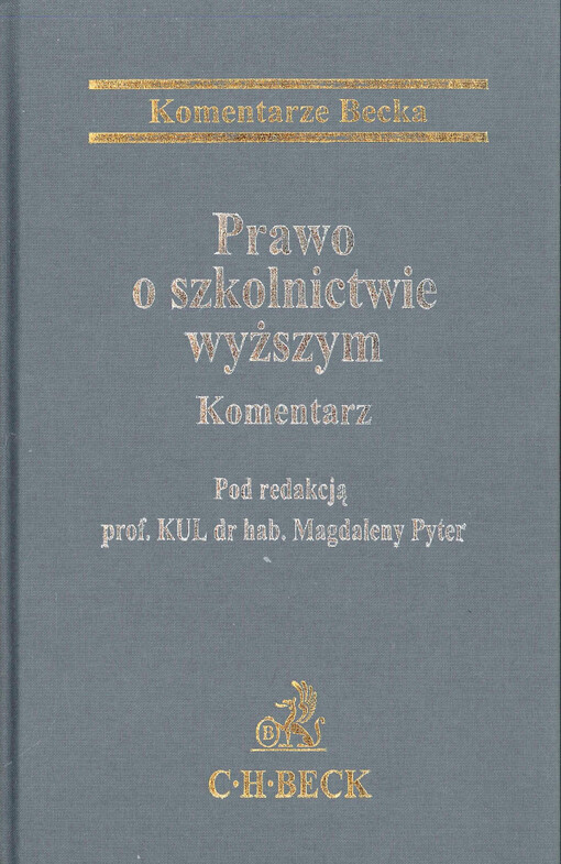 Prawo o szkolnictwie wyższym : komentarz
