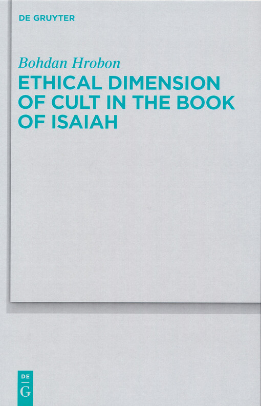 Ethical dimension of cult in the Book of Isaiah