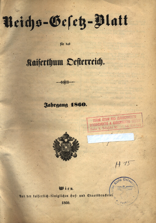Překlad Zákonníka říšského, vydaný pro království České