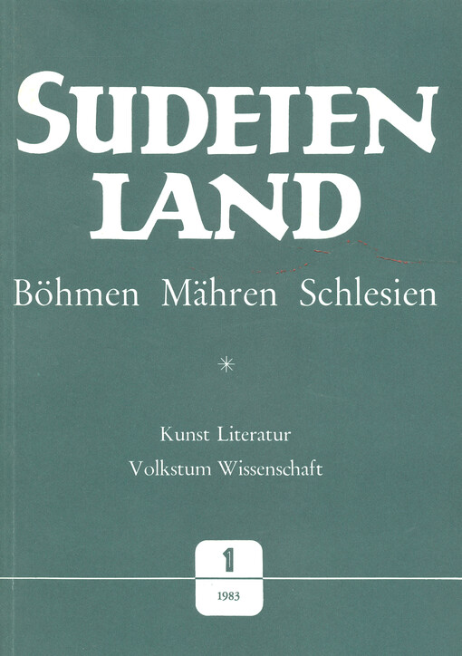 Sudetenland Böhmen, Mähren, Schlesien : Vierteljahresschrift für Kunst, Literatur, Wissenschaft und Volkskultur. Heft 3