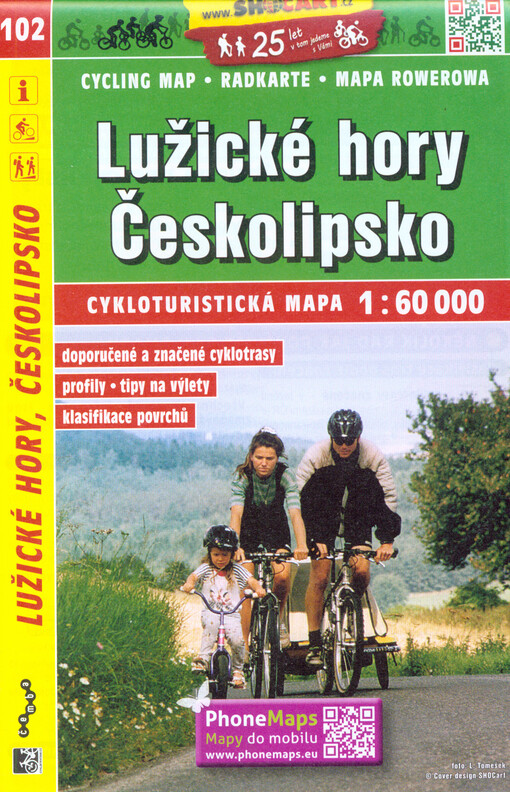 Lužické hory, Česklipsko : cykloturistická mapa 1:60 000