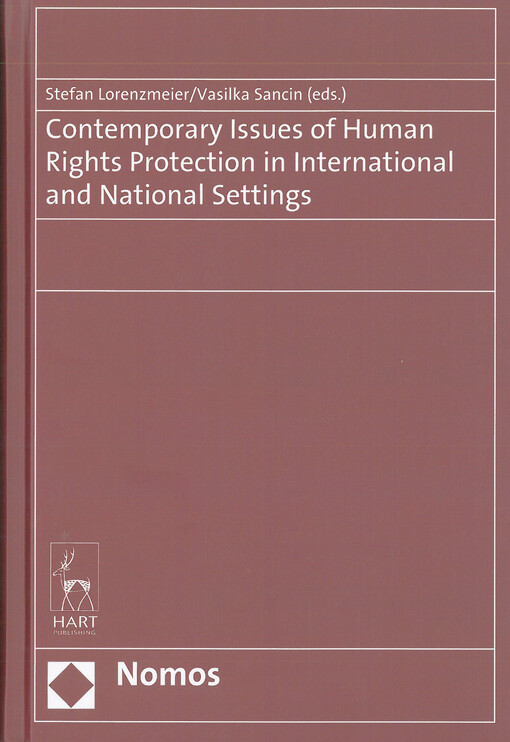 Contemporary issues of human rights protection in international and national settings