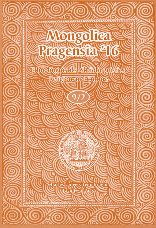 Mongolo-Tibetica Pragensia ... : ethnolinguistics, sociolinguistics, religion and culture