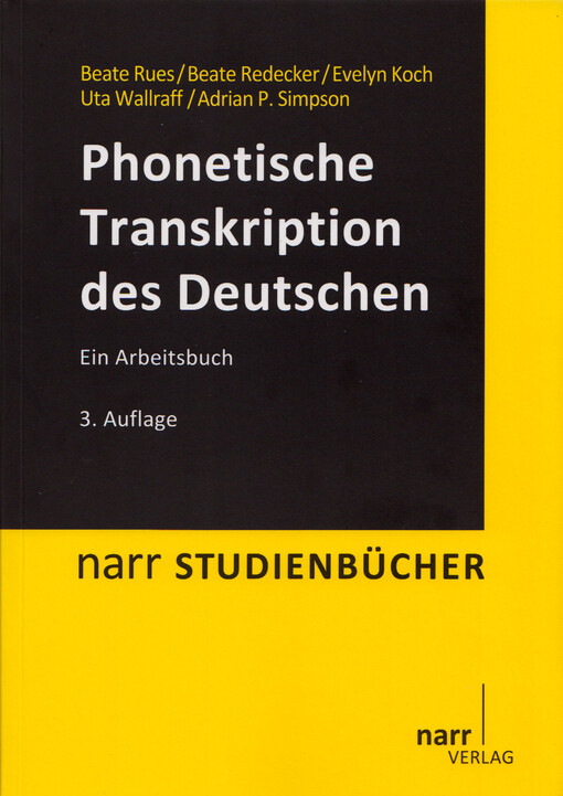 Phonetische Transkription des Deutschen : ein Arbeitsbuch
