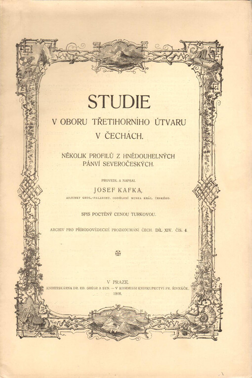 Studie v oboru třetihorního útvaru v Čechách :několik profilů z hnědouhelných pánví severočeských