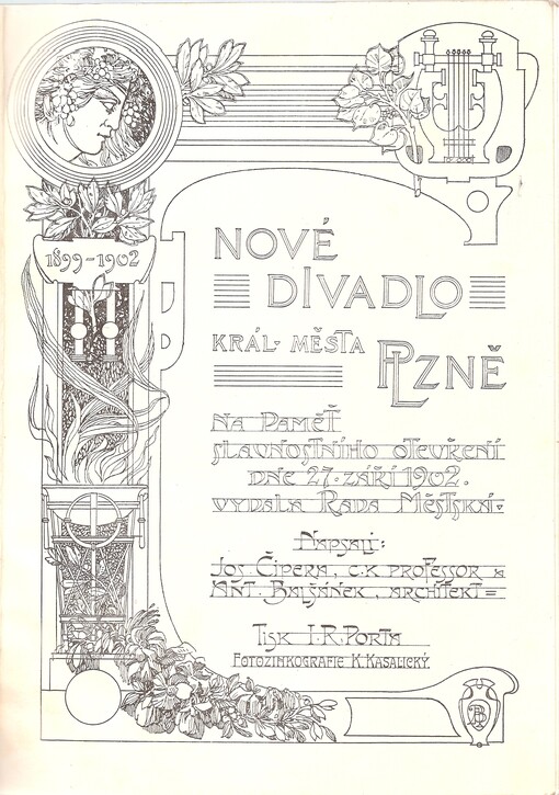 Nové divadlo král. města Plzně: na paměť slavnostního otevření dne 27. září 1902 vydala Rada Městská