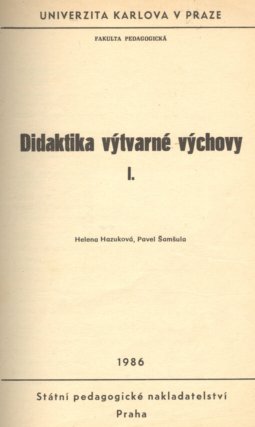 Didaktika výtvarné výchovy