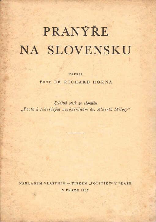 Pranýře na Slovensku