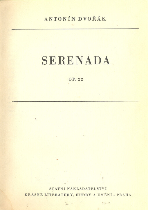Serenádaop. 22