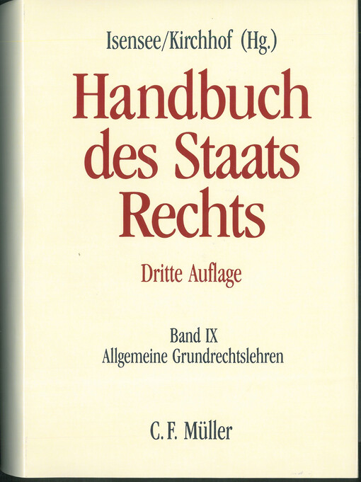 Handbuch des Staatsrechts der Bundesrepublik Deutschland