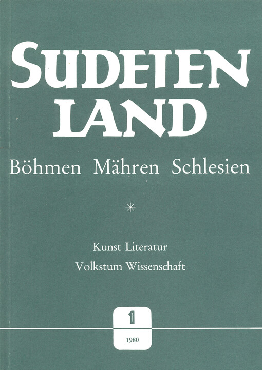 Sudetenland Böhmen, Mähren, Schlesien : Vierteljahresschrift für Kunst, Literatur, Wissenschaft und Volkskultur. Heft 3